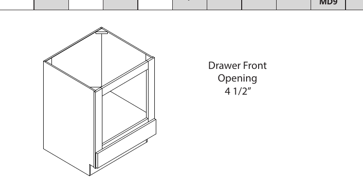 Base Microwave custom kitchen cabinet
