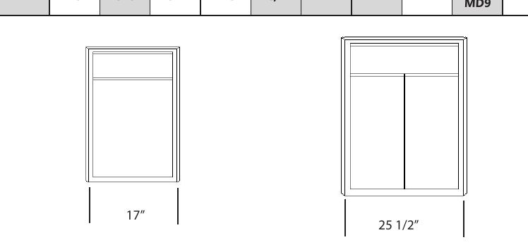 Base Universal Oven custom kitchen cabinet, 27″–36″ wide