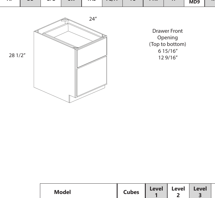 Vanity Full Door custom kitchen cabinet, 18″–39″ wide