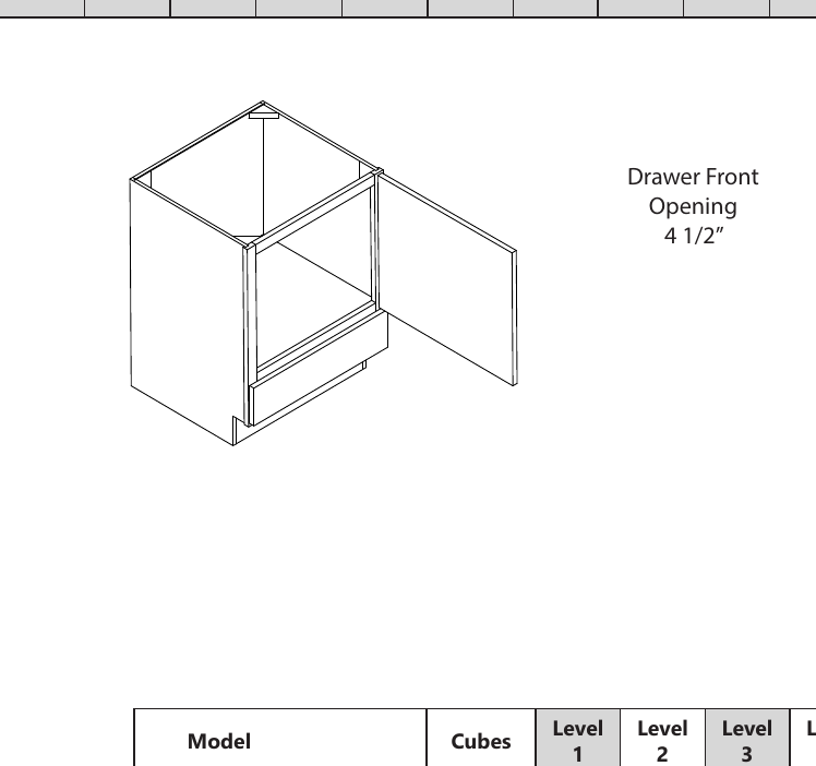 Vanity Base custom kitchen cabinet, 21″–48″ wide