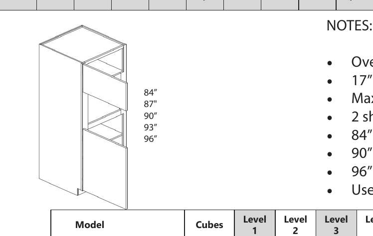 Microwave Tall Cabinet custom kitchen cabinet, 24″–33″ wide