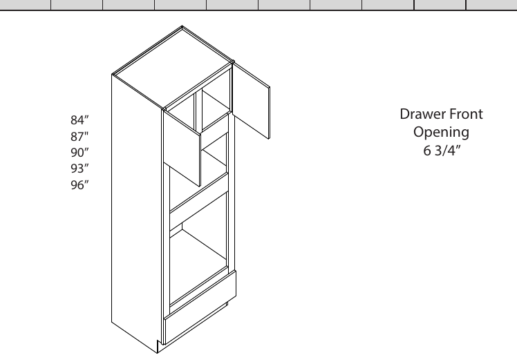 Oven Microwave Cabinet custom kitchen cabinet, 27″–33″ wide