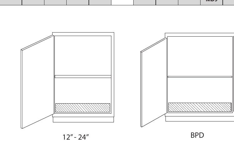Roll-Out Base All Door custom kitchen cabinet