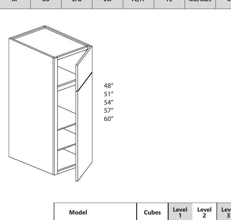Stacked Wall custom kitchen cabinet