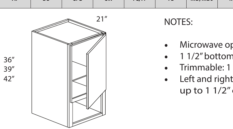 Tall Microwave Wall custom kitchen cabinet