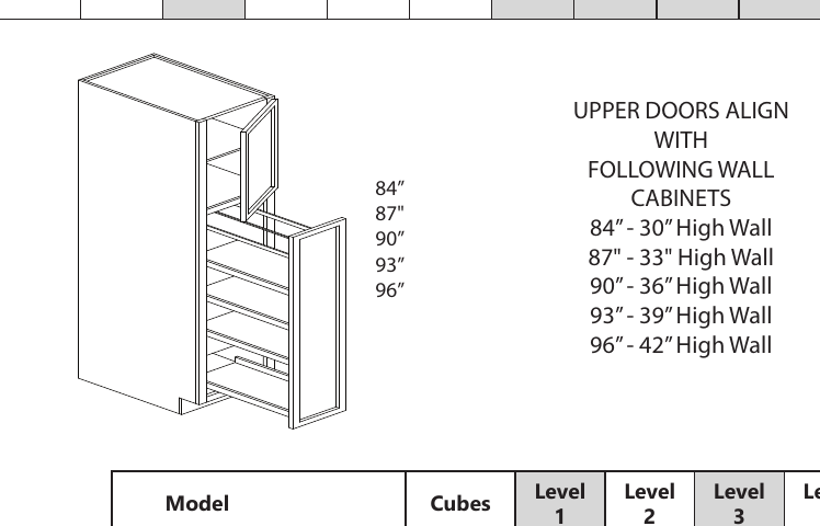 Tall Pantry Pull-Out custom kitchen cabinet, 9″–15″ wide