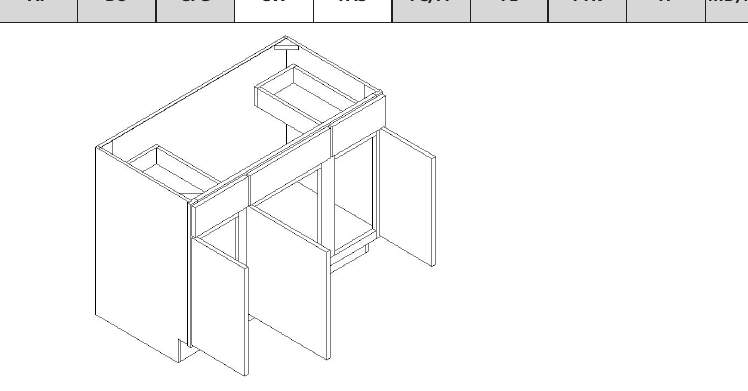 Vanity Sink Base Combination custom kitchen cabinet, 42″–72″ wide