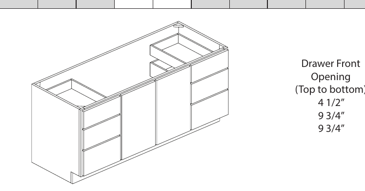 Vanity Sink Front custom kitchen cabinet, 12″–36″ wide