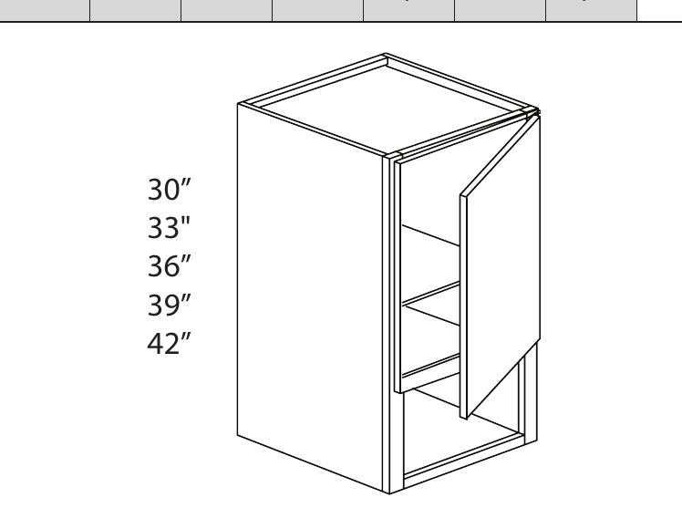 Wall Cabinet custom kitchen cabinet, 12″–48″ wide