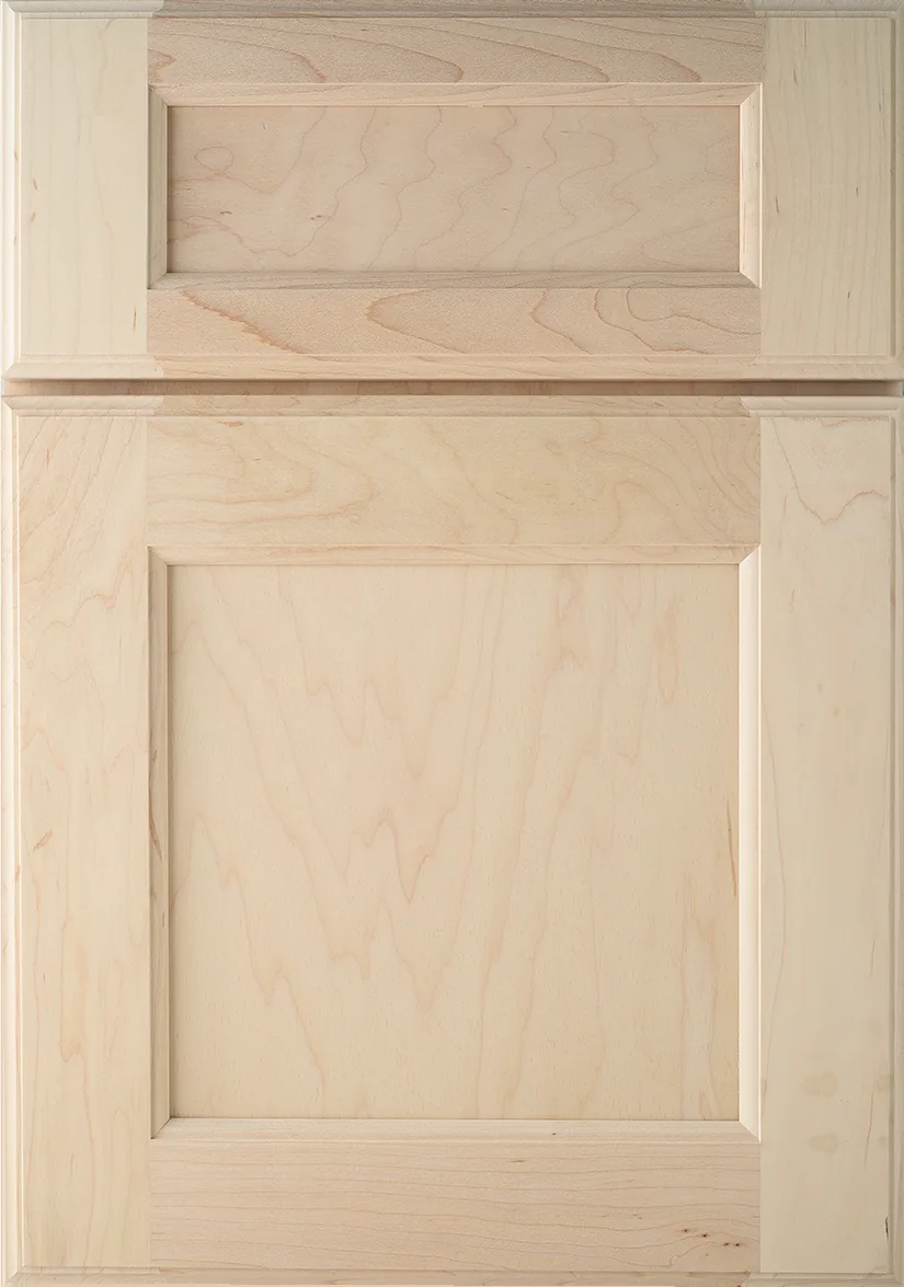 Custom wood door — shown in Ash on Maple